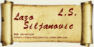 Lazo Siljanović vizit kartica